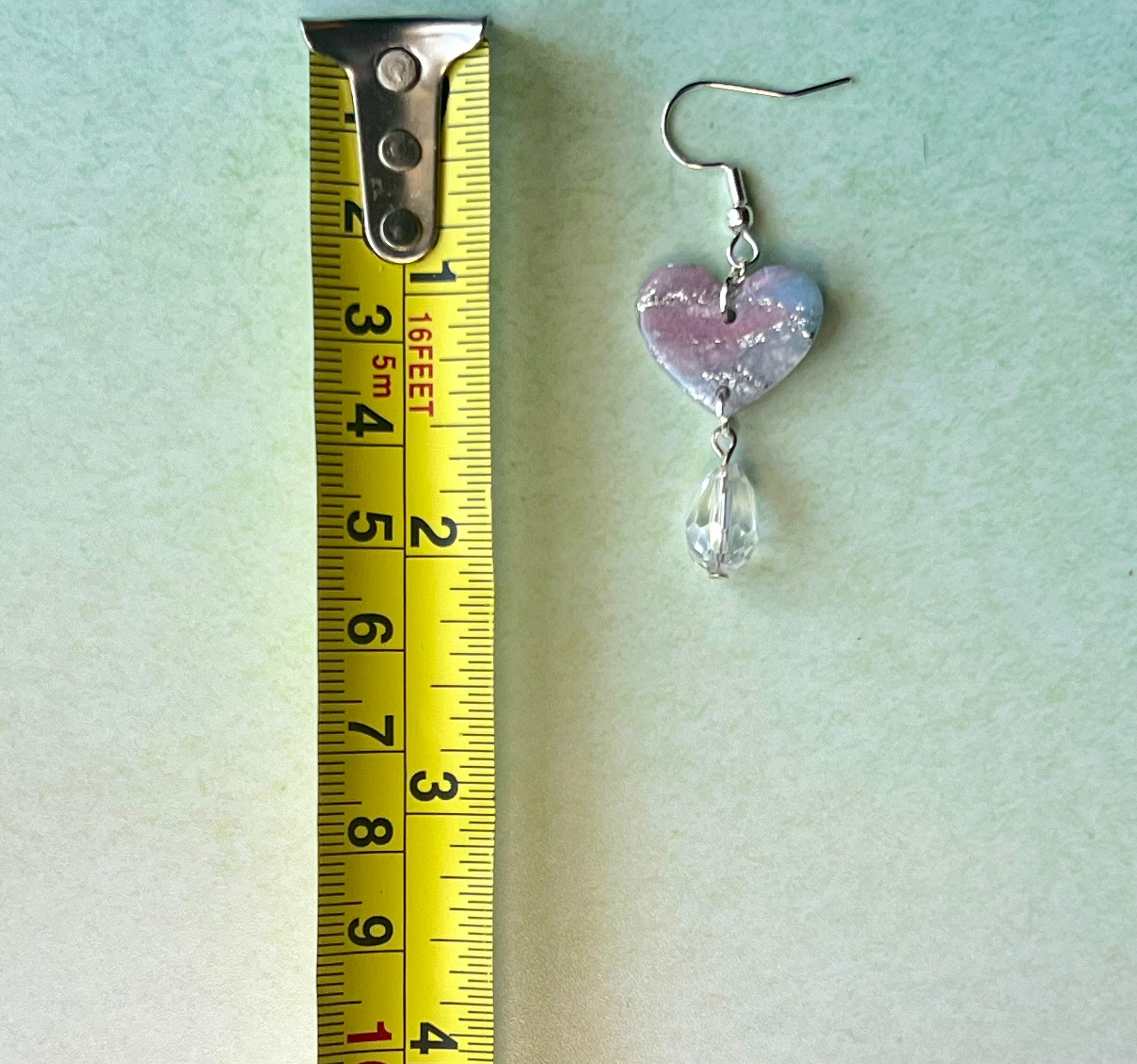 Pink and Blue Heart Dangles